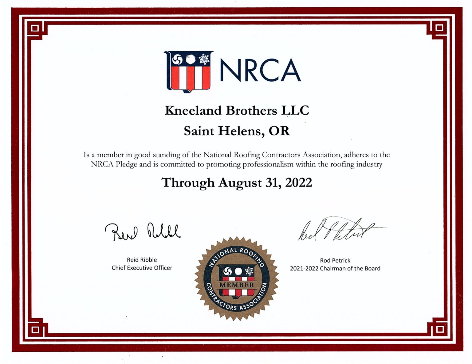 Roofing Contractor Kneeland Brothers Scappoose, St Helens, Vernonia, Beaverton & Portland, Oregon